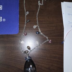 Elegant Silver and Pink Necklace